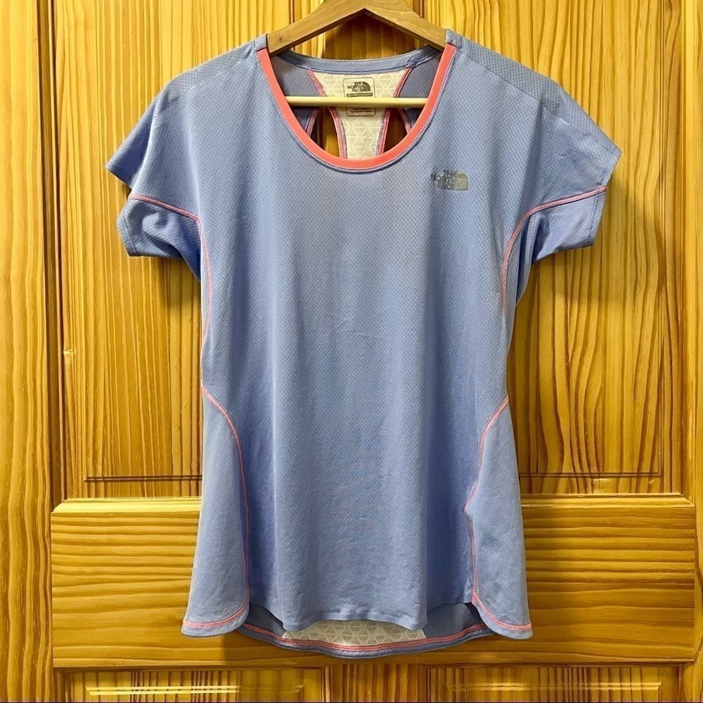North Face Flight Series purple white flashdry workout shirt running top M